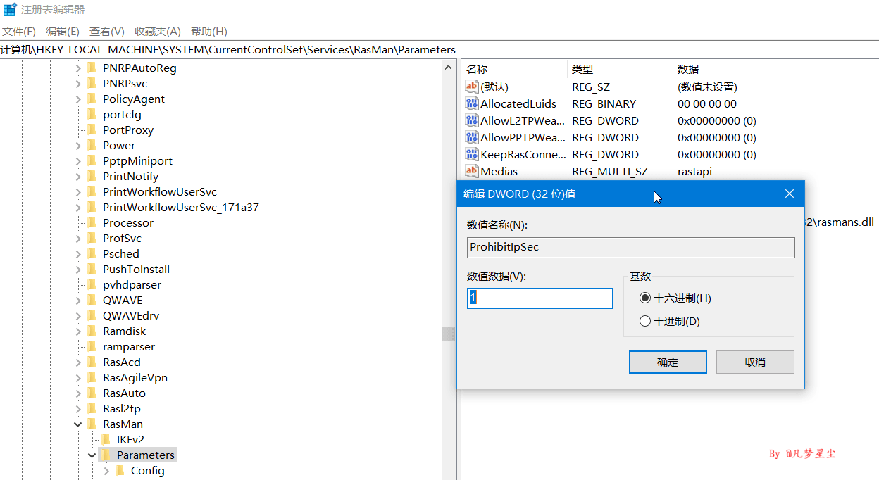 VPN的注册表操作 VPN的注册表操作